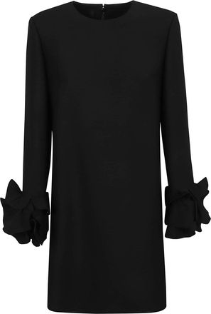 Valentino Floral Embellished Crewneck Dress