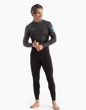 Jobe Mens Jobe Mens Perth 3/2mm Back Zip Full Length Wetsuit - Graphite Grey - Size: 2XL