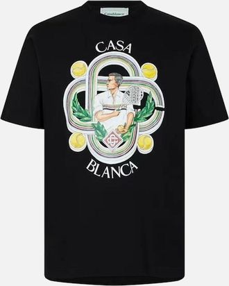Casablanca Mens Casablanca Casa Le Joueur T Shirt Black - Size: 40