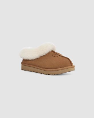 UGG Tazzette 1134810-CHE Slipper Chestnut Suede Sheepskin Collar RHS7870