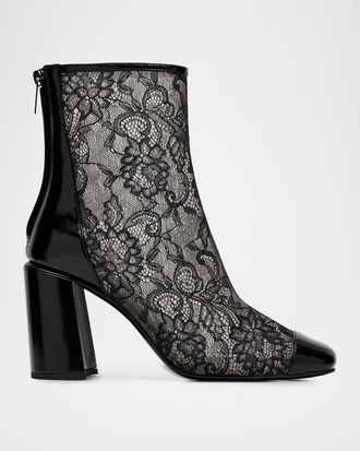 Jimmy Choo London Kiss Lace Zip Ankle Boots