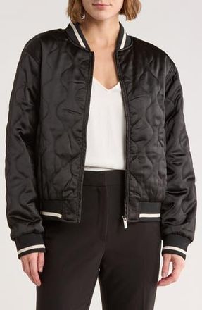 Sanctuary Je T Aime Onion Quilted Bomber Jacket in Black at Nordstrom Rack, Size Medium