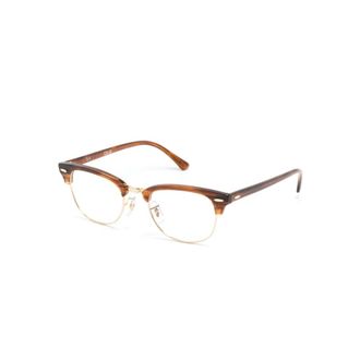 Ray-Ban Glasses, unisex, Brown, Size: 53 MM Clubmaster Optical Frame