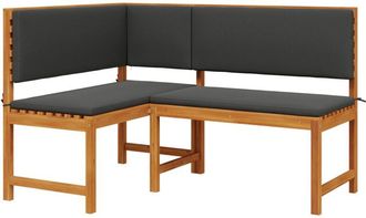 vidaXL Banco Esquinero de Jard&iacute;n Marr&oacute;n 140 x 100 x 91cm Vidaxl