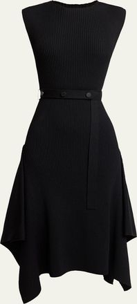 Proenza Schouler Artemis Sleeveless Rib Knit Belted Midi Dress
