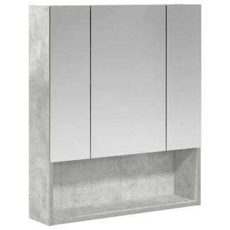 vidaXL Armario Con Espejo De Ba&ntilde;o Gris Concreto 60 X 14.5 X 70 Cm Vidaxl