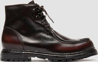 Officine Creative Volcov 010 Leather Lace-Up Boots in Burgundy at Nordstrom, Size 44.5