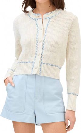 Allison New York Spacedye Gia Cardigan In White