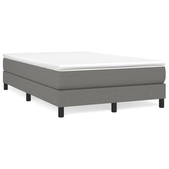 vidaXL Vidaxl - Cama Box Spring Con Colch&oacute;n Tela Gris Oscuro 120x190 Cm