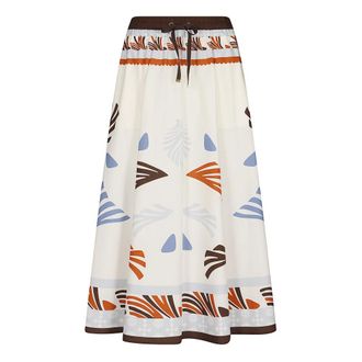 Herno Midi Skirts, female, White, Size: XS Longuette Stampata