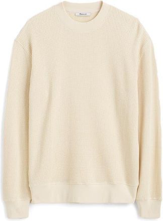Madewell Waffle Sweatshirt in Antique Cream at Nordstrom, Size Xx-Large