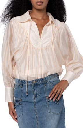 Ciebon Georgina Quarter Zip Top in Cream at Nordstrom, Size X-Small