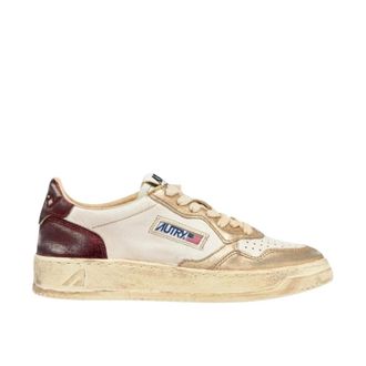 Autry Medalist Super Vintage Low - Dames - Sneakers - Beige - 36 EU - Katoen - Schoenen