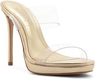 Schutz Ariella Platform Sandal in Platinum at Nordstrom, Size 10.5