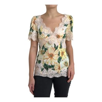 Dolce & Gabbana Dames, Blouses & Shirts, Veelkleurig, Maat: XS Katoen