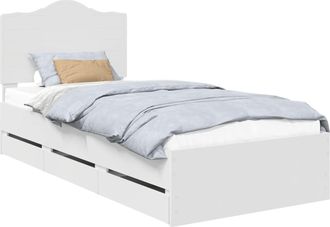 vidaXL Estructura De Cama Con Caj&oacute;n 100 X 200 Cm Madera Ingenieril Vidaxl
