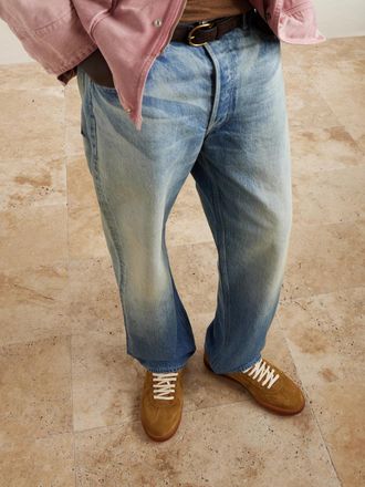 Officine Creative Militia 002 Leather-Trimmed Suede Sneakers