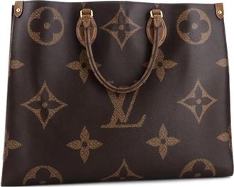 Louis Vuitton Borsa tote OnTheGo Reverse Monogram Giant GM - Marrone
