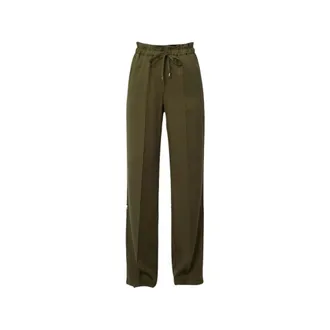 Liu Jo Wide Trousers, female, Green, Size: 2XS Wide Trousers