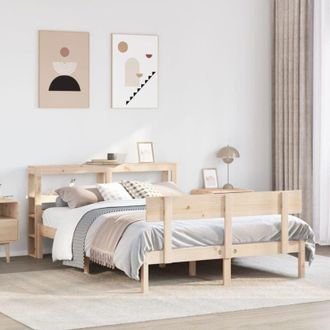 vidaXL Estructura De Cama Sin Colch&oacute;n Madera Maciza De Pino 140x190 Cm Vidaxl
