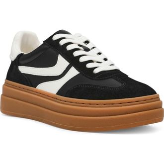 Steve Madden Dodge Platform Sneaker in Black White at Nordstrom Rack, Size 9.5