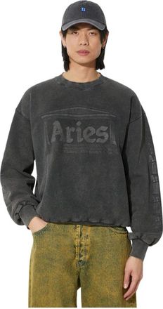 Aries Aged Ancient Column Sweat - Heren - Sweatshirts - Grijs - M - Katoen - Hoodies & sweatvesten