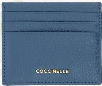 Coccinelle Document holder grained leather small deep blue