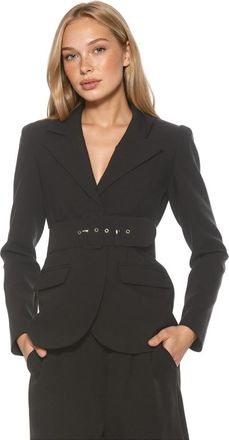 Alexia Admor Galen Fitted Wide Shoulder Long in Black at Nordstrom, Size 12