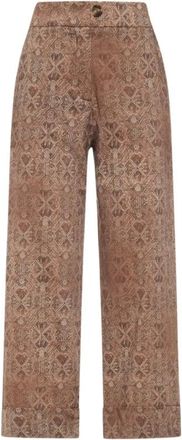 Pierre-Louis Mascia Dylan Palazzo Trouser - Dames - Wijde Broeken - Beige - L - Wol - Broeken