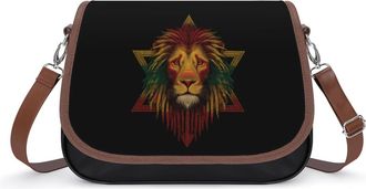 Generic Rasta Lion Judah Star Of David Fashion Womens Crossbody Bags Novelty Handbag Shoulder Bag Purse