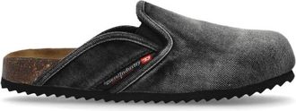 Diesel Denim Slippers - Heren - Slip ons - Grijs - 40 EU - Denim - Schoenen