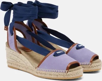 Versace Lola suede espadrille wedges