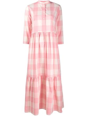 Woolrich check-print shirt dress - women - Cotton/COTTON/ STRAW - S - Pink