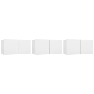 vidaXL Muebles De Sal&oacute;n Colgantes 3 Unidades Blanco 60x30x30 Cm Vidaxl