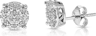 Vir Jewels 1/10 cttw Lab Grown Diamond Composite Earrings in Sterling Silver With Push Backs For Women