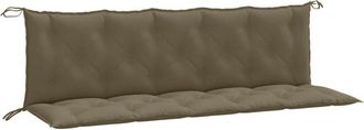 vidaXL Vidaxl - Cojines Banco Jard&iacute;n 2 Uds Tela Gris Taupe Melange 180x50x7 Cm