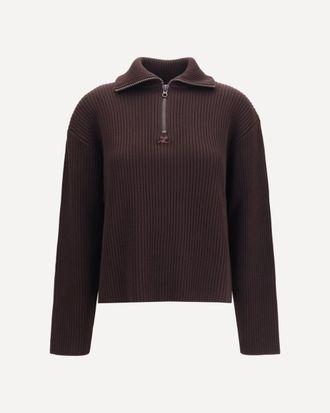 Courr&egrave;ges Ribbed zip Sweater Female XS