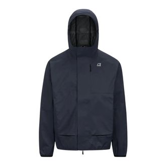 K-Way K-Way, Light Jackets, male, Blue, Size: XL Intense Blue Jacket for Rainy Days