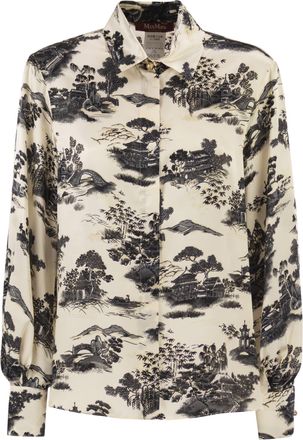 Max Mara Msevetro blouses met Toile De Jouy print