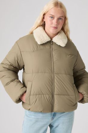 Levi's Palmer Sherpa Puffer Jacket - Donna - XL - Marrone / Fallen Rock Nylon