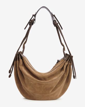 Isabel Marant Maia Large Bag In Suede Leather - Taupe - Isabel Marant