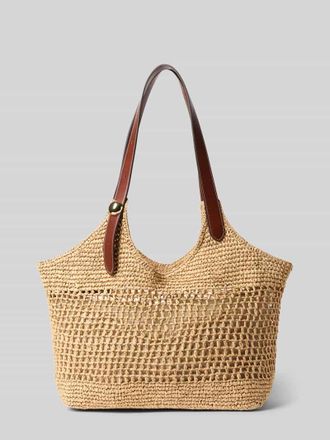Mango Tote Bag mit langen Tragegriffen Modell CROACIA in Beige, Gr&ouml;&szlig;e 1