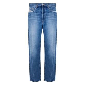 Diesel Straight Jeans, male, Blue, Size: W36 Light blue denim jeans, comfortable and durable