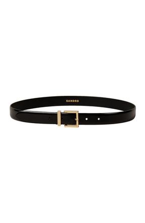 Sandro Smooth leather belt in Black at Nordstrom, Size Small