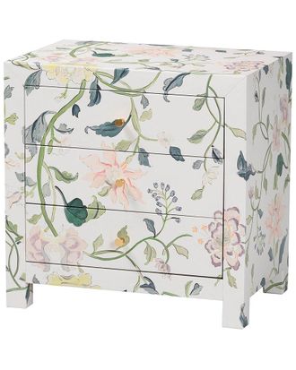 Baxton Studio Connery Floral End Table