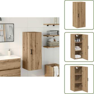 vidaXL The Living Store Mobile a Parete Rovere Artigianale 34,5x34x90 cm in Truciolato - Armadio a muro