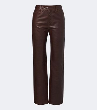 Christophe Lemaire Pantalones rectos de piel