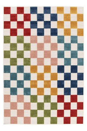 AFK Living Alfombra interior exterior efecto esculpido multicolor 200 x 290 cm