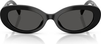 Dolce & Gabbana 53mm Oval Sunglasses in Black /Dark Grey at Nordstrom