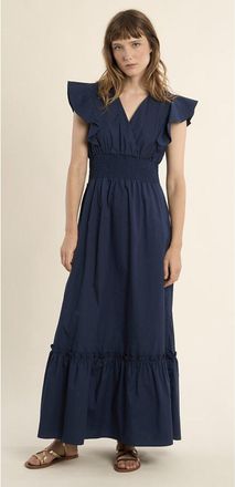 Molly Bracken Maxi-jurk met korte mouwen en V-hals